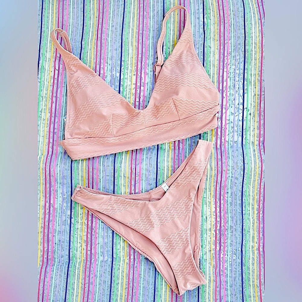 Aerie Jacquard Bikini, NUDE